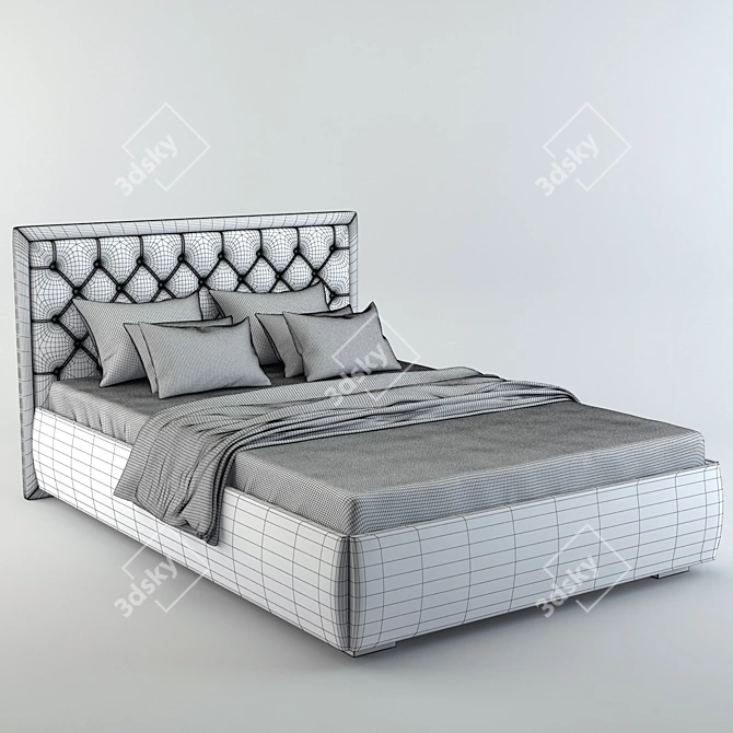 Virginia Bed: Sleek and Stylish 3D model image 3