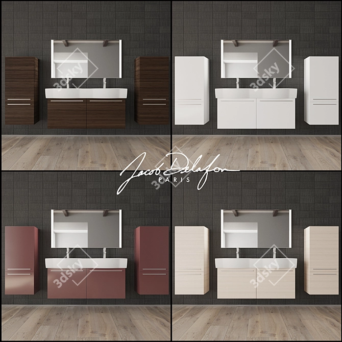 Delafone Ove Reve Bathroom Furniture Set 3D model image 1