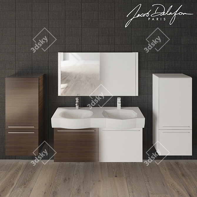 Delafone Ove Reve Bathroom Furniture Set 3D model image 3