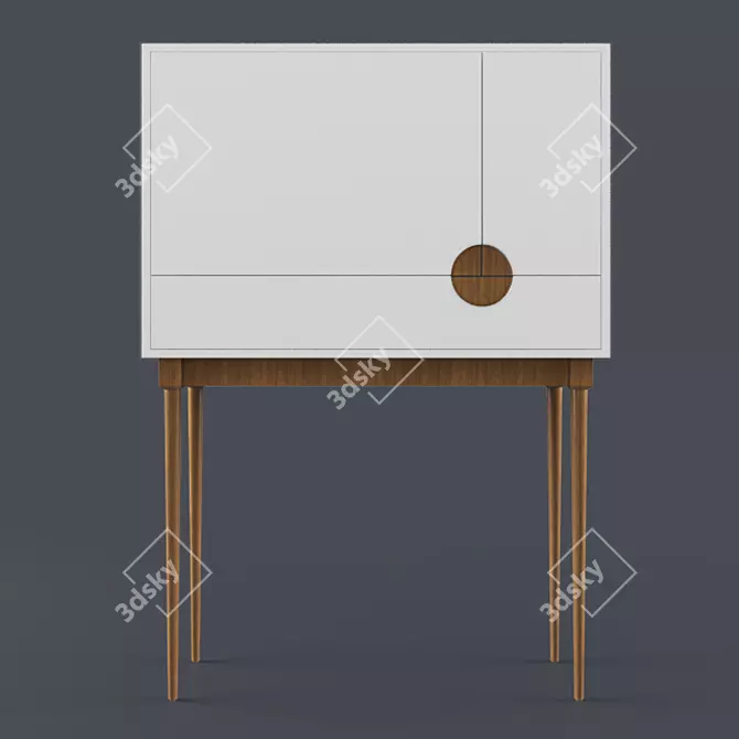 Modern Loft Aperture Cabinet 3D model image 2