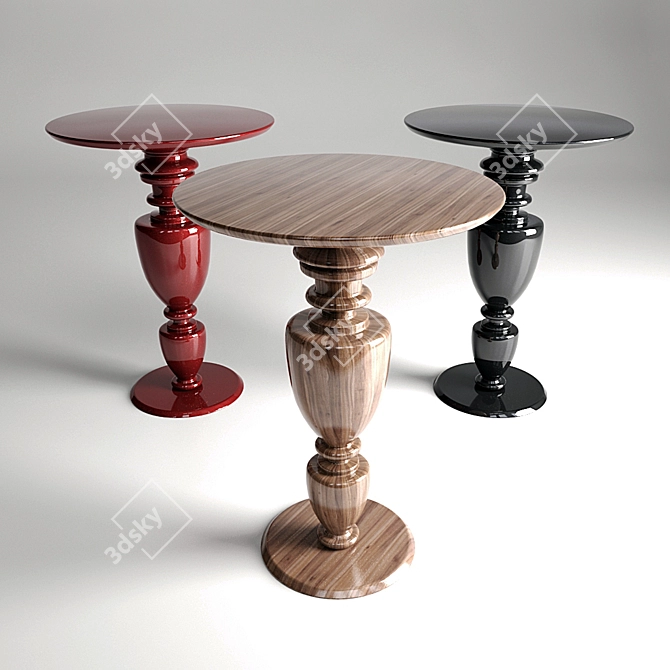 Modern 3-Color Coffee Table 3D model image 1