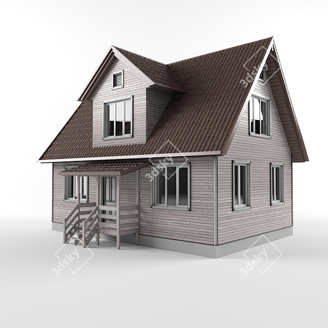 Cozy Garden Cottage 3D model image 1