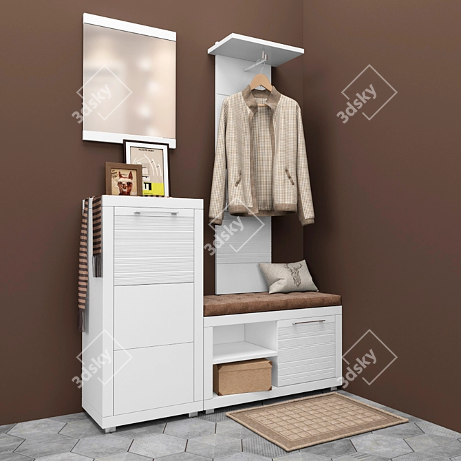 Flames Collection: Stylish Hallway Furniture 3D model image 1