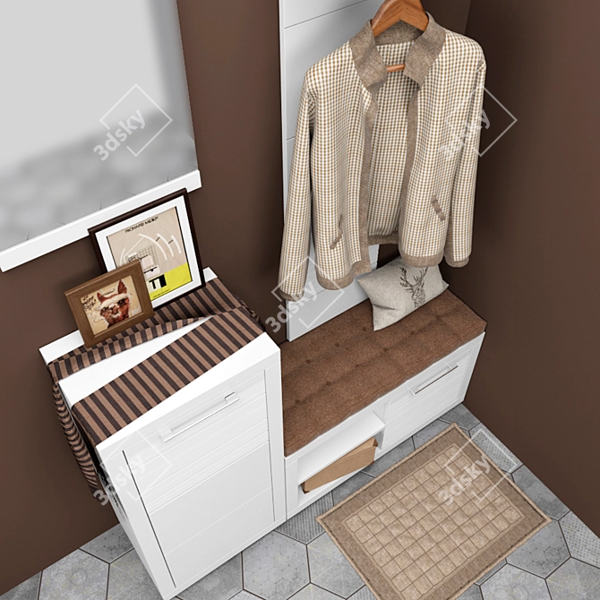 Flames Collection: Stylish Hallway Furniture 3D model image 2