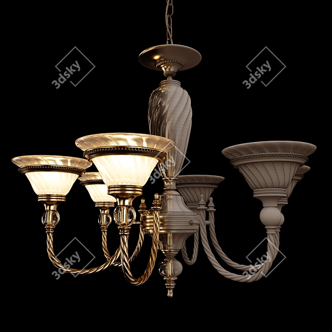 CHIARO Paula Classic Chandelier 3D model image 2