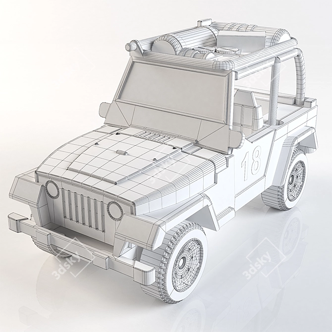 Off-Road Delight: Jeep Adventure 3D model image 3