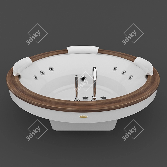 Italian Acrylic Round Bath: Jacuzzi Nova 180x180 3D model image 1