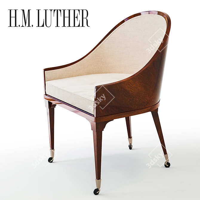 Swedish Neo Armchair: Rare Elegance 3D model image 1