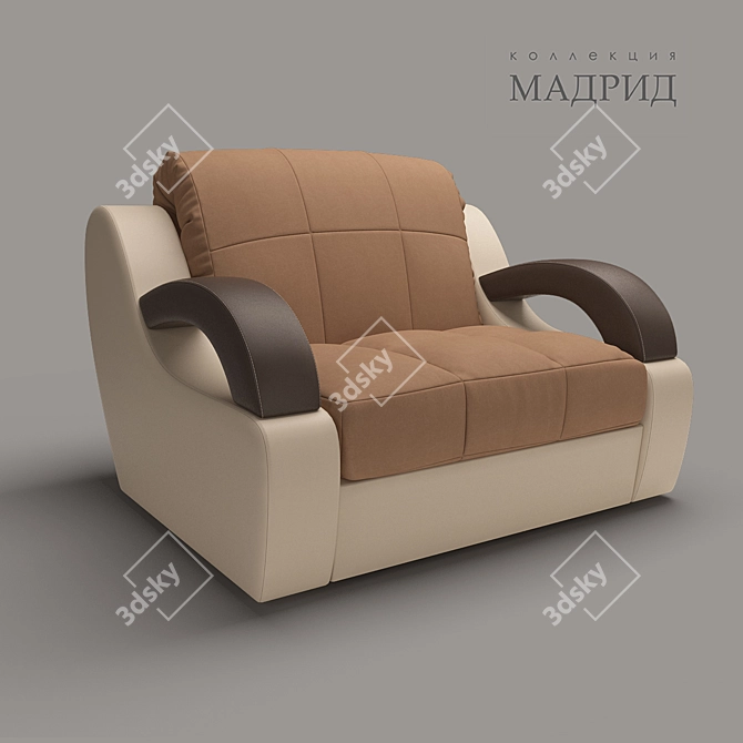 Modern Madrid Chair: Comfort and Style 3D model image 1