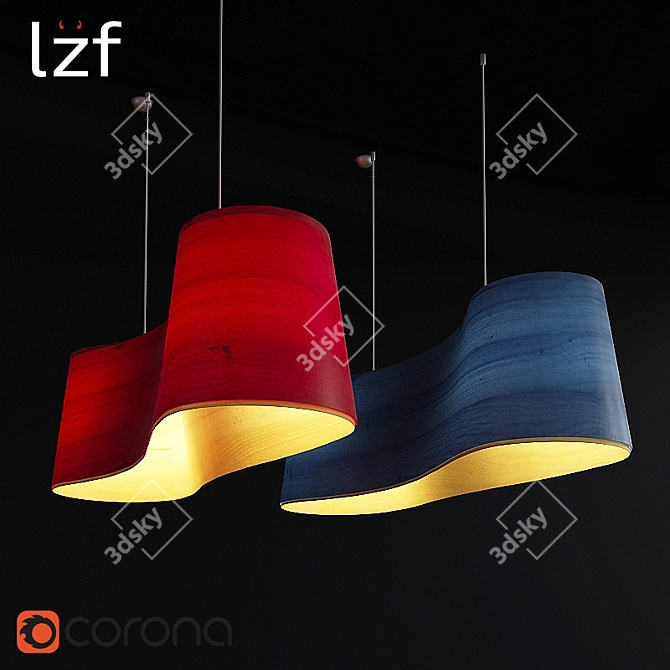 Wave of Light Chandelier 3D model image 1