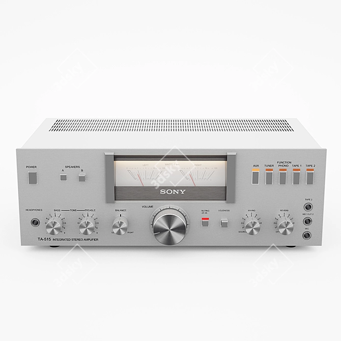 Vintage Sony TA-515 Stereo Amp 3D model image 1