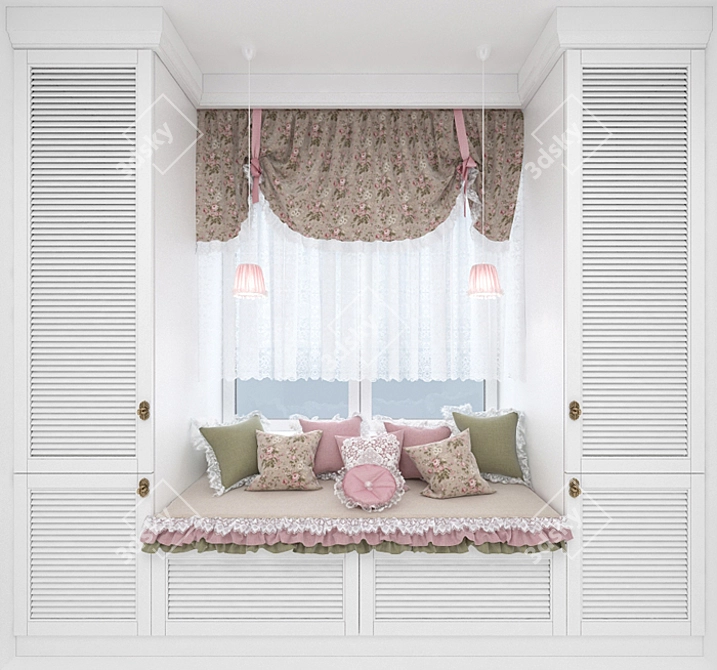 Country-Style Children's Window Decoration 3D model image 1