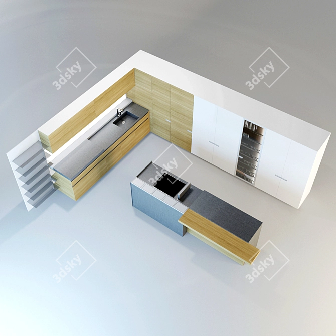 Modern Italian Kitchen: Ernestomeda ICON 3D model image 2