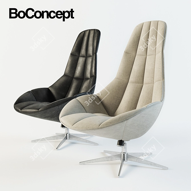 Boston Chair: Stylish & Functional 3D model image 1