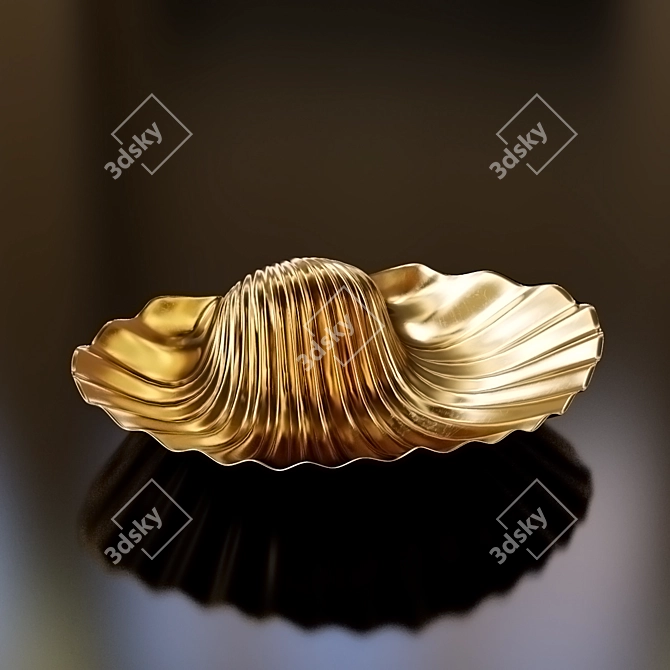 Golden Ring Saucer 3D model image 1