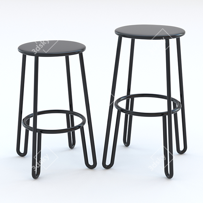 ErgoFit Bar Stool - Made in Design Editions 3D model image 1