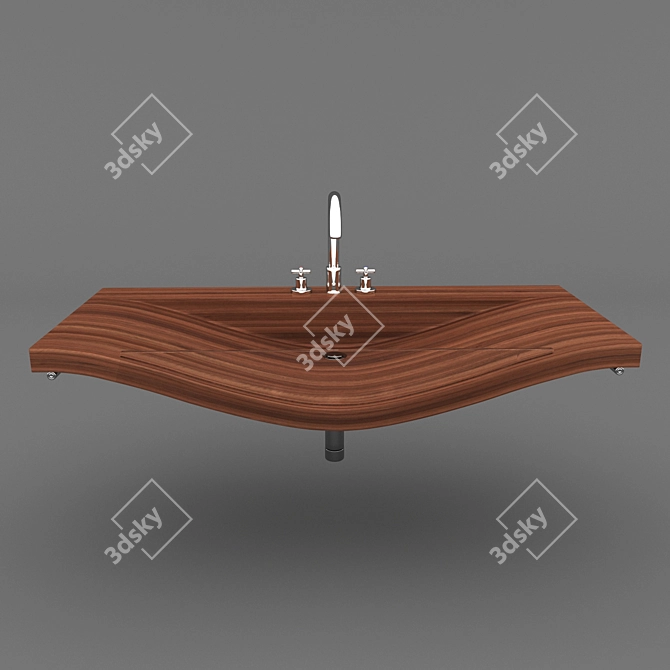 Wooden Sink: Doctor Jet Onda 3D model image 1