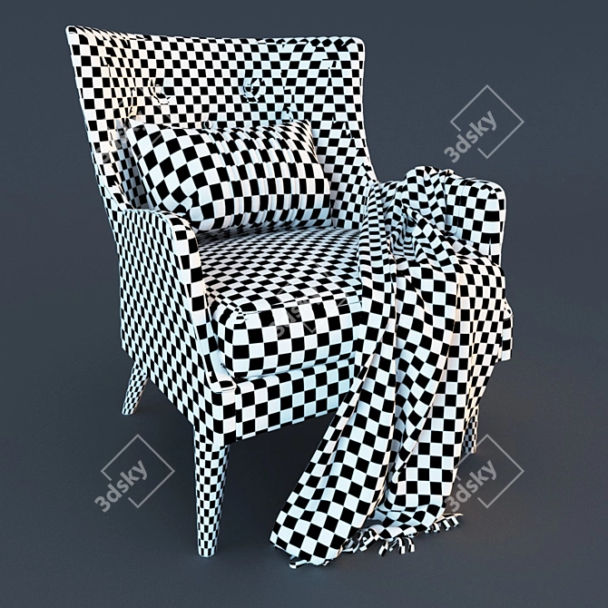 Cozy and Chic Manning Armchair 3D model image 3