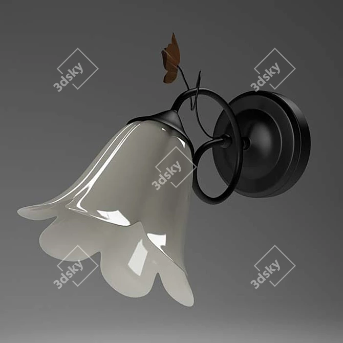 Elegant Wall Sconce 3D model image 1