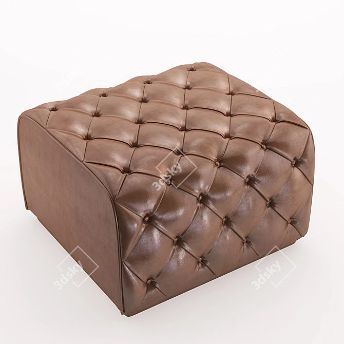 Luxury Ribot Capitonné Ottoman 3D model image 1