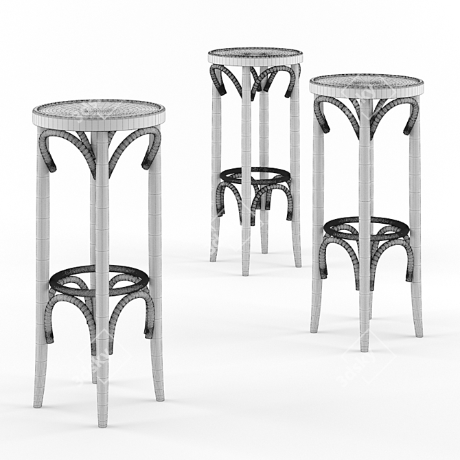 Vienna Bar Stool: Timeless Elegance for Your Bar 3D model image 2