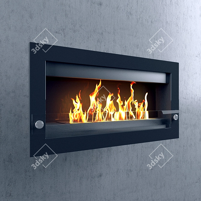 Modern Bio Fireplace 3D model image 1