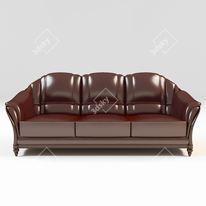 Elegant Macheroni Sofa 3D model image 1