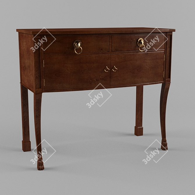 Classic Irish Server: Elegant and Timeless 3D model image 1