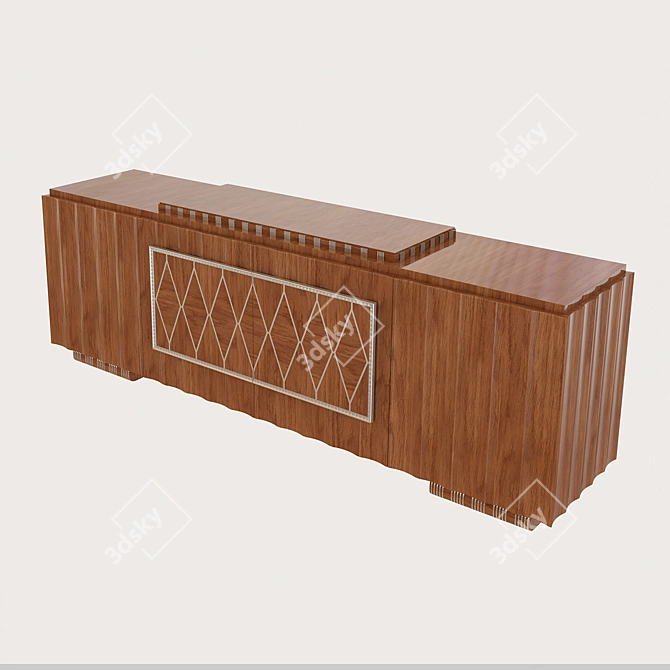 Elegant Ruhlmann Art Deco Commode 3D model image 3