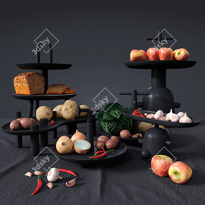 Artistic Harvest Composition 3D model image 1