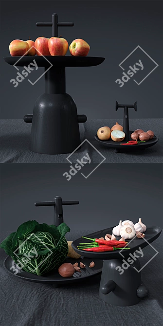 Artistic Harvest Composition 3D model image 2