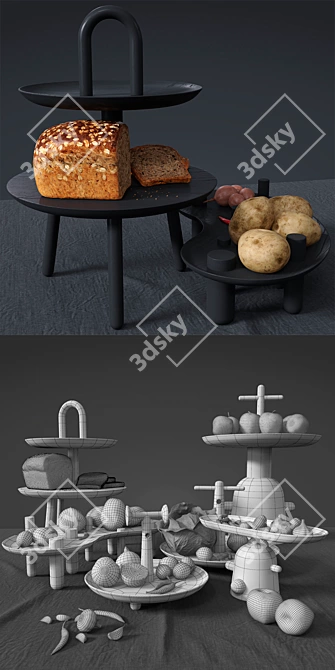 Artistic Harvest Composition 3D model image 3