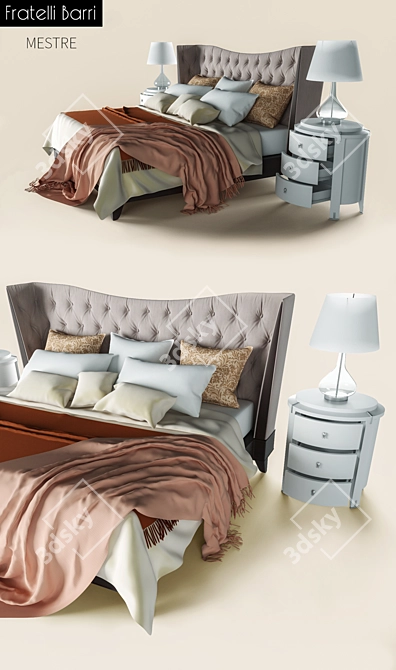 Fratelli Barri Mestre Bed Set 3D model image 2