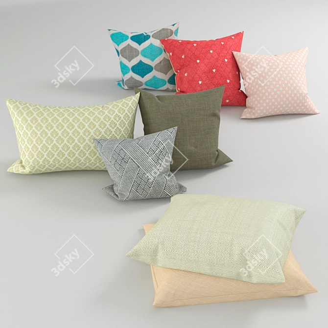 Marvelous Design Sofa Cushions 3D model image 1