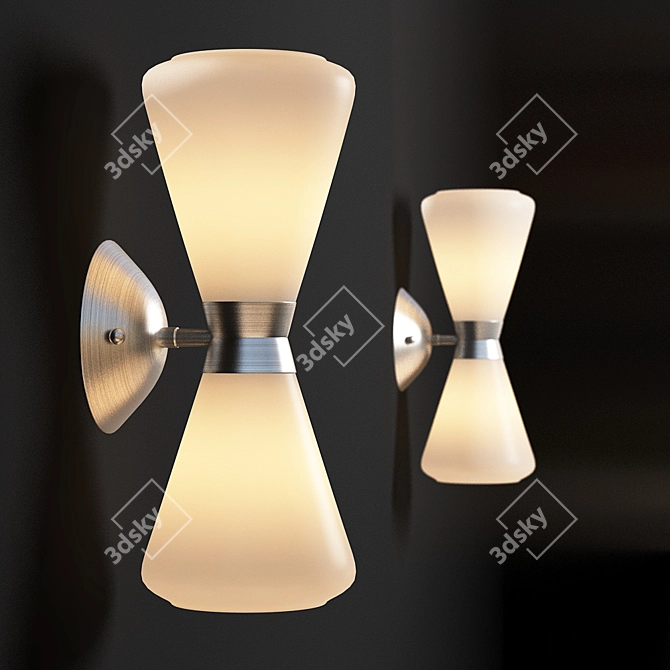 Sleek Retro Wall Sconce 3D model image 1