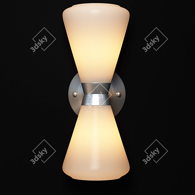 Sleek Retro Wall Sconce 3D model image 2