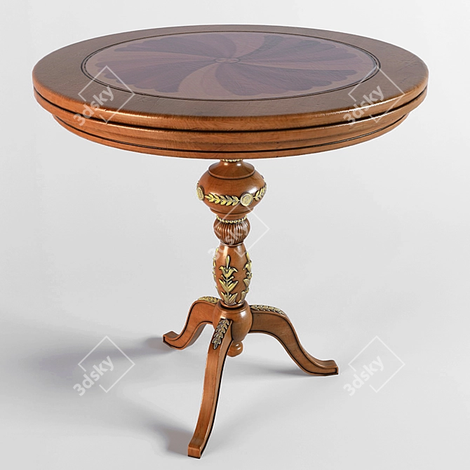 Title: Classic Round Coffee Table 3D model image 1