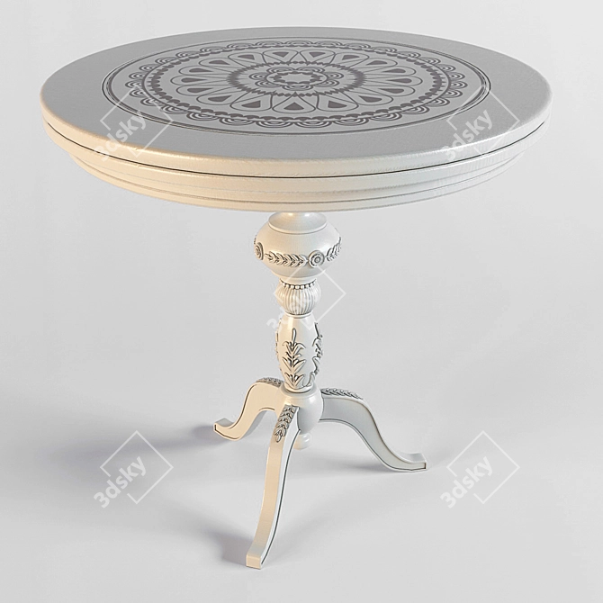 Title: Classic Round Coffee Table 3D model image 2