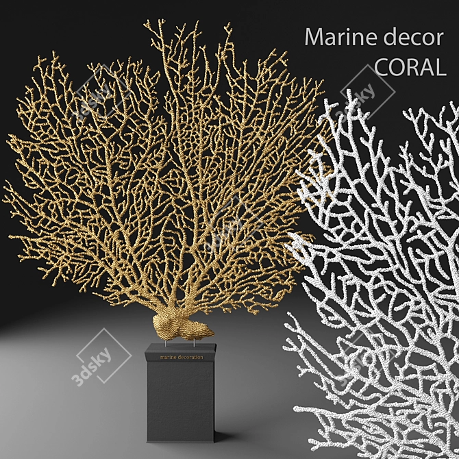 Gorgeous Gorgonian Marine Coral 3D model image 1