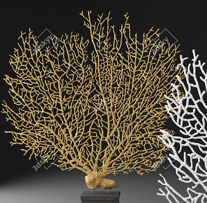 Gorgeous Gorgonian Marine Coral 3D model image 2