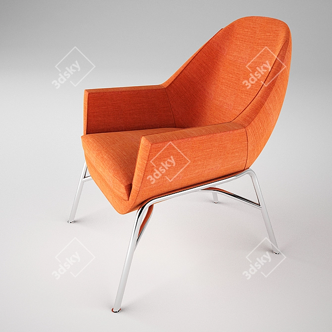 Modern Classic Armchair: Thonet S 831 3D model image 2