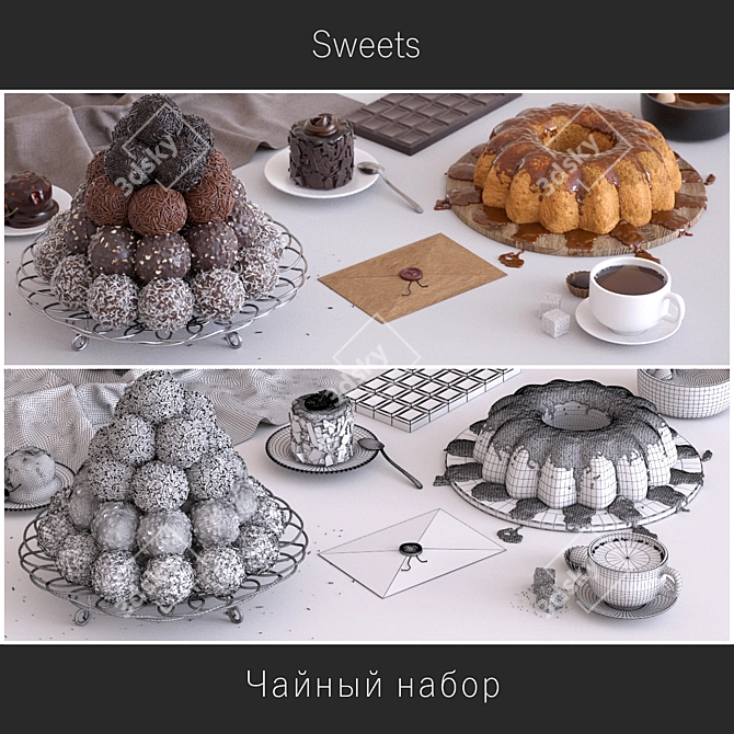 Title: Delicious Sweets Collection 3D model image 1