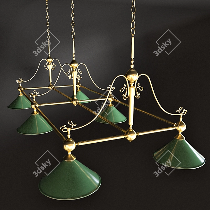 G-Lights 4016/6 Pendant Chandelier 3D model image 2