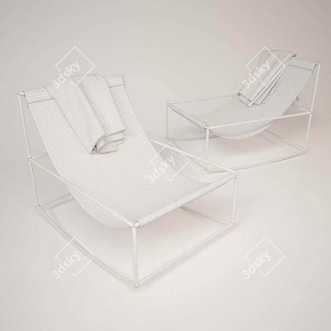  Loft Style Rocking Chair by Muller Van Severen 3D model image 2