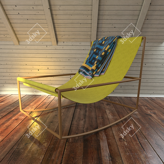  Loft Style Rocking Chair by Muller Van Severen 3D model image 3