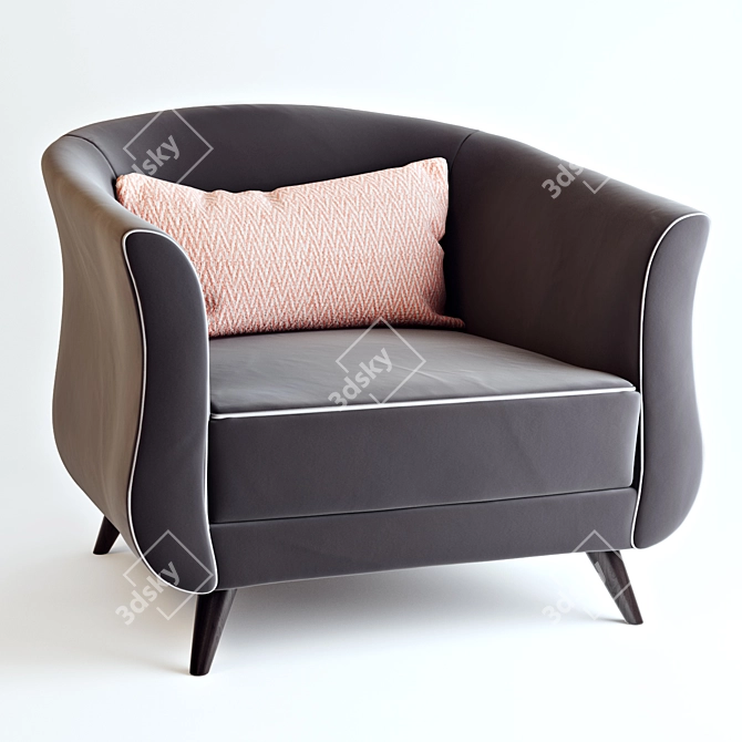 Elsa Armchair: Luxury meets comfort 3D model image 1