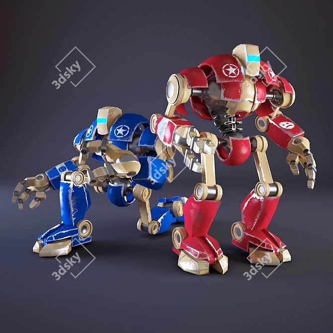 Playful Robot Toy 3D model image 1