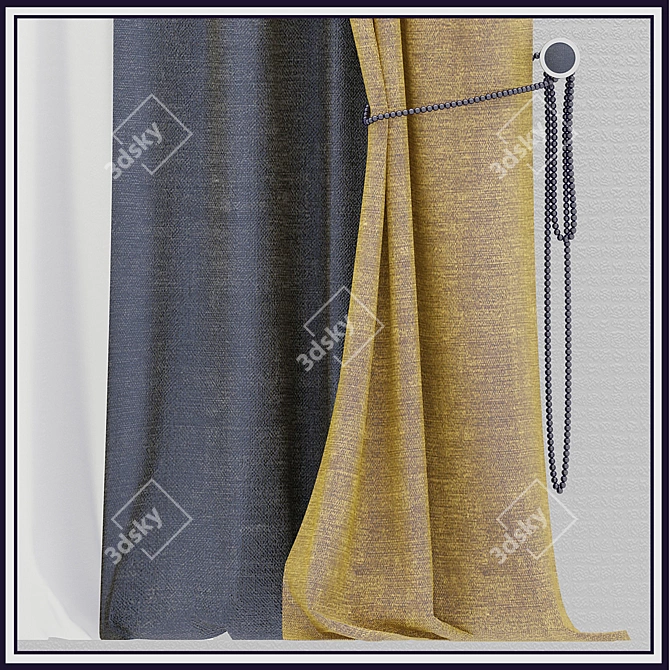 Beaded, Elegant and Stylish Curtain 3D model image 2