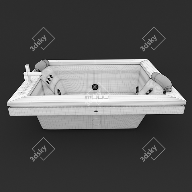 Luxury Jacuzzi Aura Plus: Embedded Acrylic, 2-Person 3D model image 3