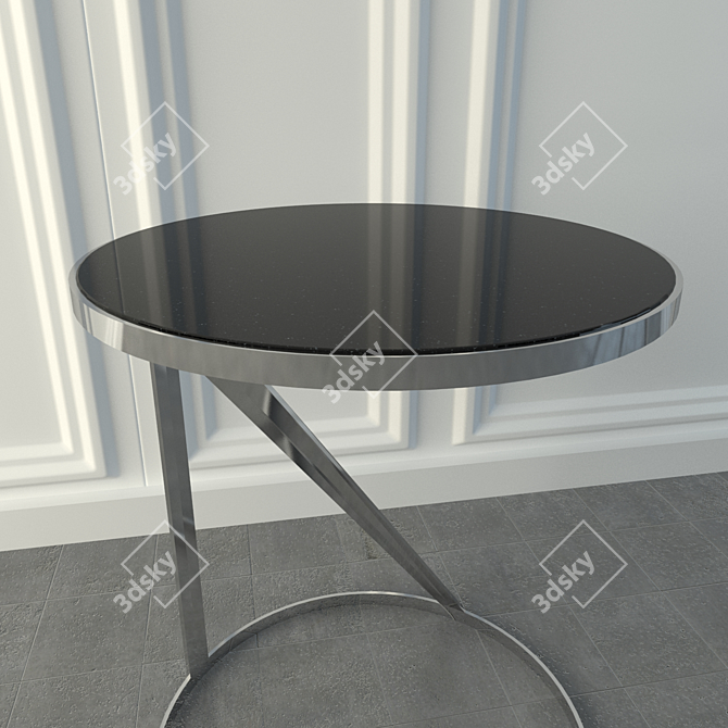 Artco Round Side Table 3D model image 2